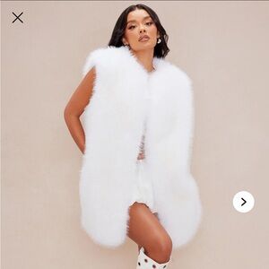 Denver Fur Vest - Off White